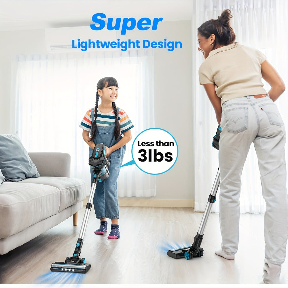 Handheld Vacuum Cleaner Cordless 29KPA Strong Suction for Pet Hair, LED Nozzle Portable Stick Vacuum for Carpet Hard Floor Car Interior Home Auto Multi-Attachment Lightweight Design