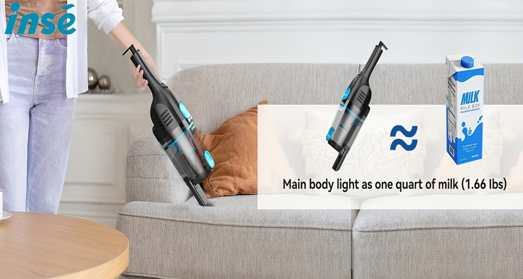 Corded Stick Vacuum Cleaner 20KPa 600W Motor 2-in-1 Bagless Upright Handheld Vacuum 0.8L Dustbin for Hard Floor Pet Hair Carpet Car Stairs Low Noise 65dB
