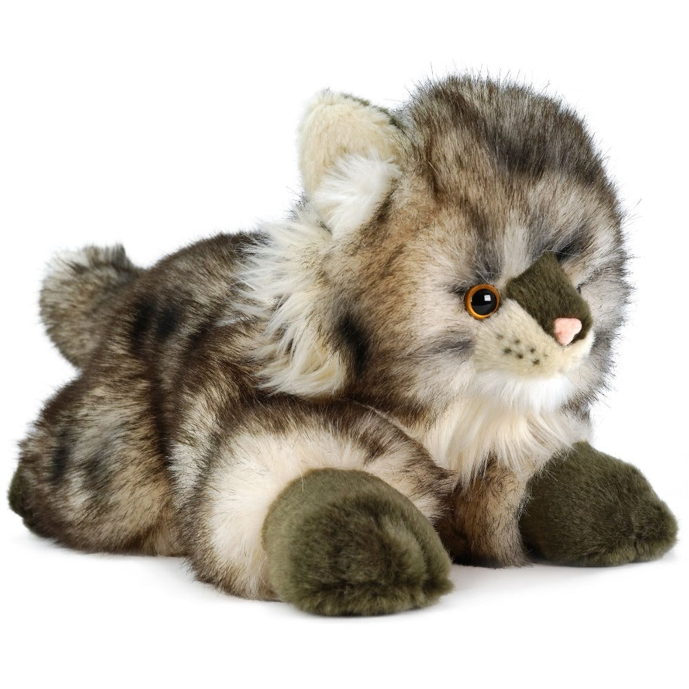 Maine Coon Cat Stuffed Animal Plush 16 Inch Super Soft Realistic Cat Plush Toy High Quality Acrylic Fabric Safety Tested Kids Gift Birthday Christmas