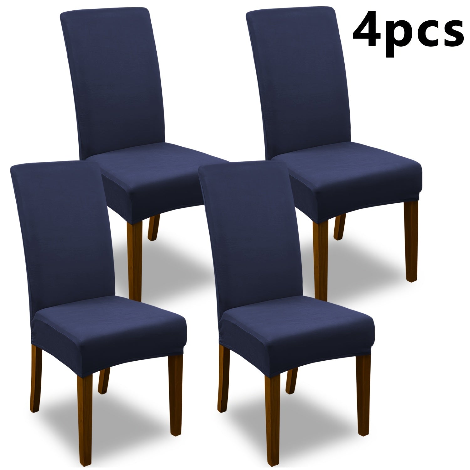 Stretch Dining Chair Covers Set | Elastic Jacquard Slipcovers for Dining Room Kitchen Wedding Office, 4pcs or 6pcs, 9 Colors, Washable Furniture Protector