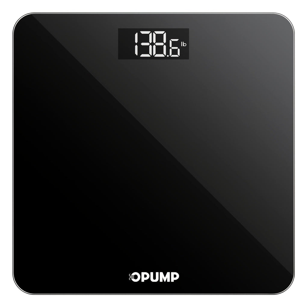OPUMP Bathroom Scale 400lb ¨C Highly Accurate Digital Body Weight Scale with Backlit LED Display, Batteries Included, Measures up to 400lb/180kg, Multiple Colors ¨C Black Marble, Bronze, Sapphire & More