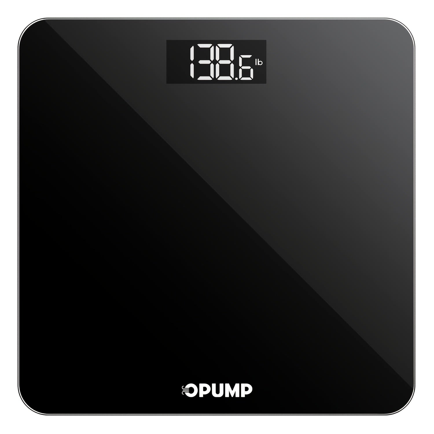 OPUMP Bathroom Scale 400lb ¨C Highly Accurate Digital Body Weight Scale with Backlit LED Display, Batteries Included, Measures up to 400lb/180kg, Multiple Colors ¨C Black Marble, Bronze, Sapphire & More