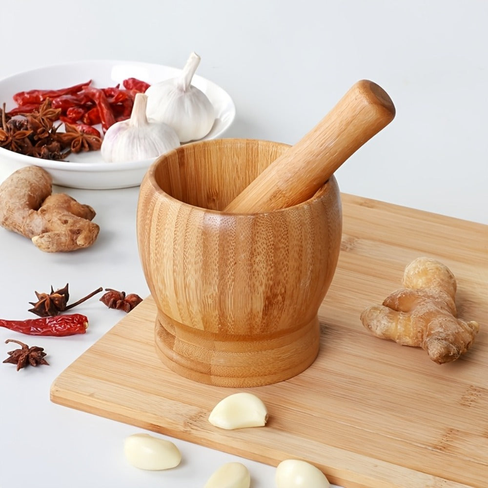 Garlic Crusher Grinding Bowl Food-Grade Multi-Functional Mortar for Garlic, Herbs & Pepper ¨C Easy to Clean Durable Kitchen Tool