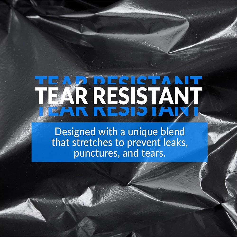 30 Gallon Trash Bags 200 Count ¨C Black Large Garbage Bags, Ultra Strong Leak-Proof, 113.5L Heavy Duty Bags for Kitchen, Industrial, Garden & Commercial Use, 4 Rolls / 2 Boxes Value Pack