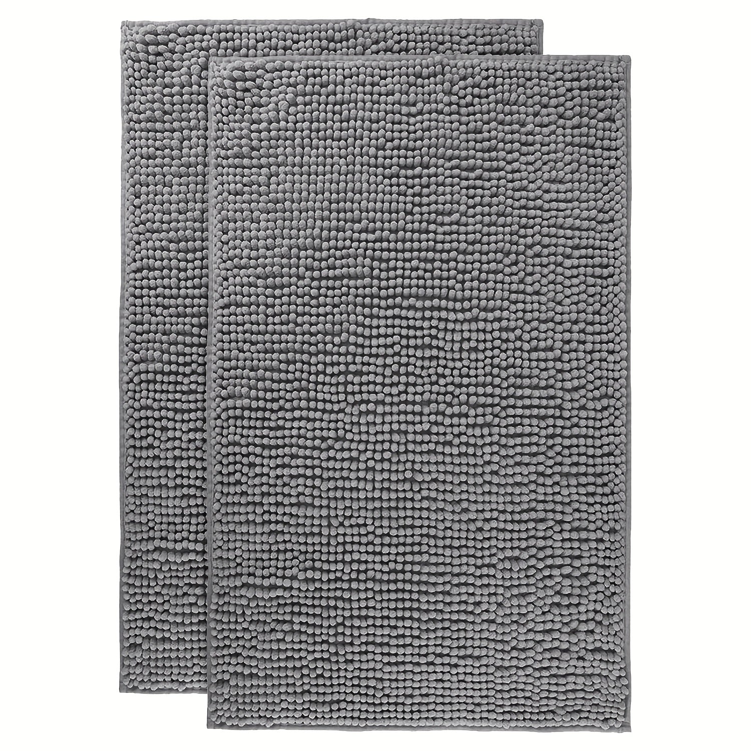 Chenille Bath Rug Extra Thick Soft Absorbent Non-Slip Bathroom Mat Machine Washable, Multiple Sizes & Colors
