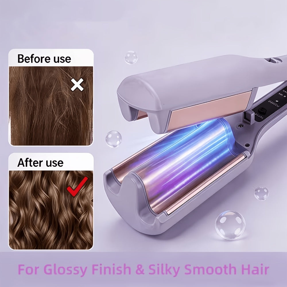 32mm Wave Curling Iron - Women's Hair Curler for Long-Lasting Deep Curls & Instant Beach Waves, Professional Salon Styling Tool for All Hair Types, Easy to Use, Gift for Women, Travel & Home Use