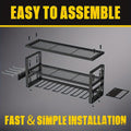 Wall Mounted Power Tool Organizer Rack ¨C Heavy Duty Metal Drill Holder with 2/3/4 Layer Floating Shelf | Garage Tool Storage for Cordless Drills, Screwdrivers & Power Tools | No Electricity Needed