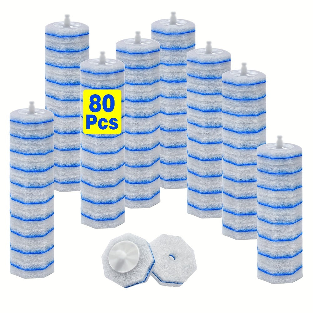 Toilet Wand Refills Compatible with Clorox ToiletWand, Disposable Microfiber Toilet Bowl Cleaner Refills, No-Touch Replacement Scrubbing Heads for Toilet Cleaning ¨C 40 & 80 Count (Handle Not Included)