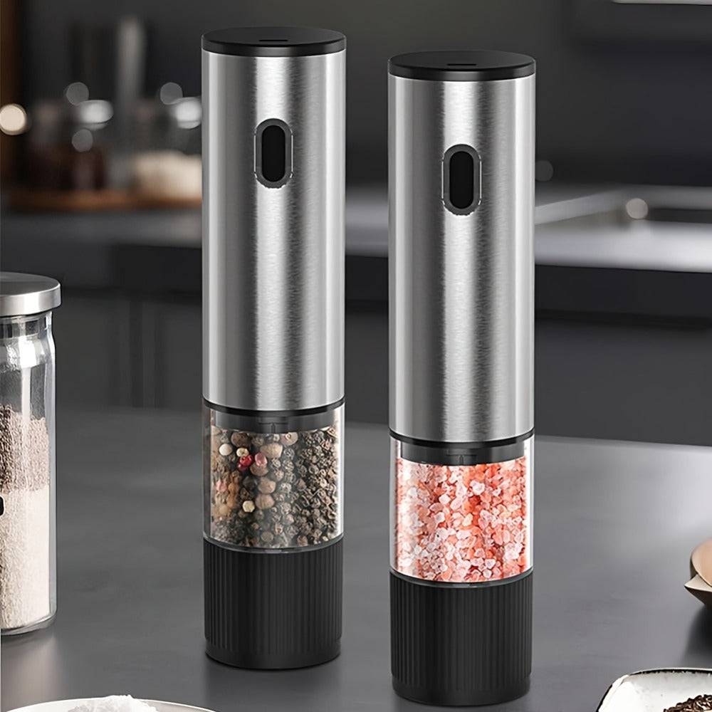 Electric Pepper Grinder USB-C Rechargeable ¨C 5-Level Adjustable Coarseness, One-Hand Operation, Stainless Steel Pepper Mill with Ceramic Core for Kitchen Cooking, Outdoor BBQ & Grilling