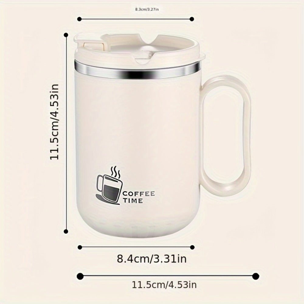 Stainless Steel Travel Mug Valentine's Letter Print Double Wall Insulated Coffee Cup Leak-Proof Lid 500ml Office Home Travel