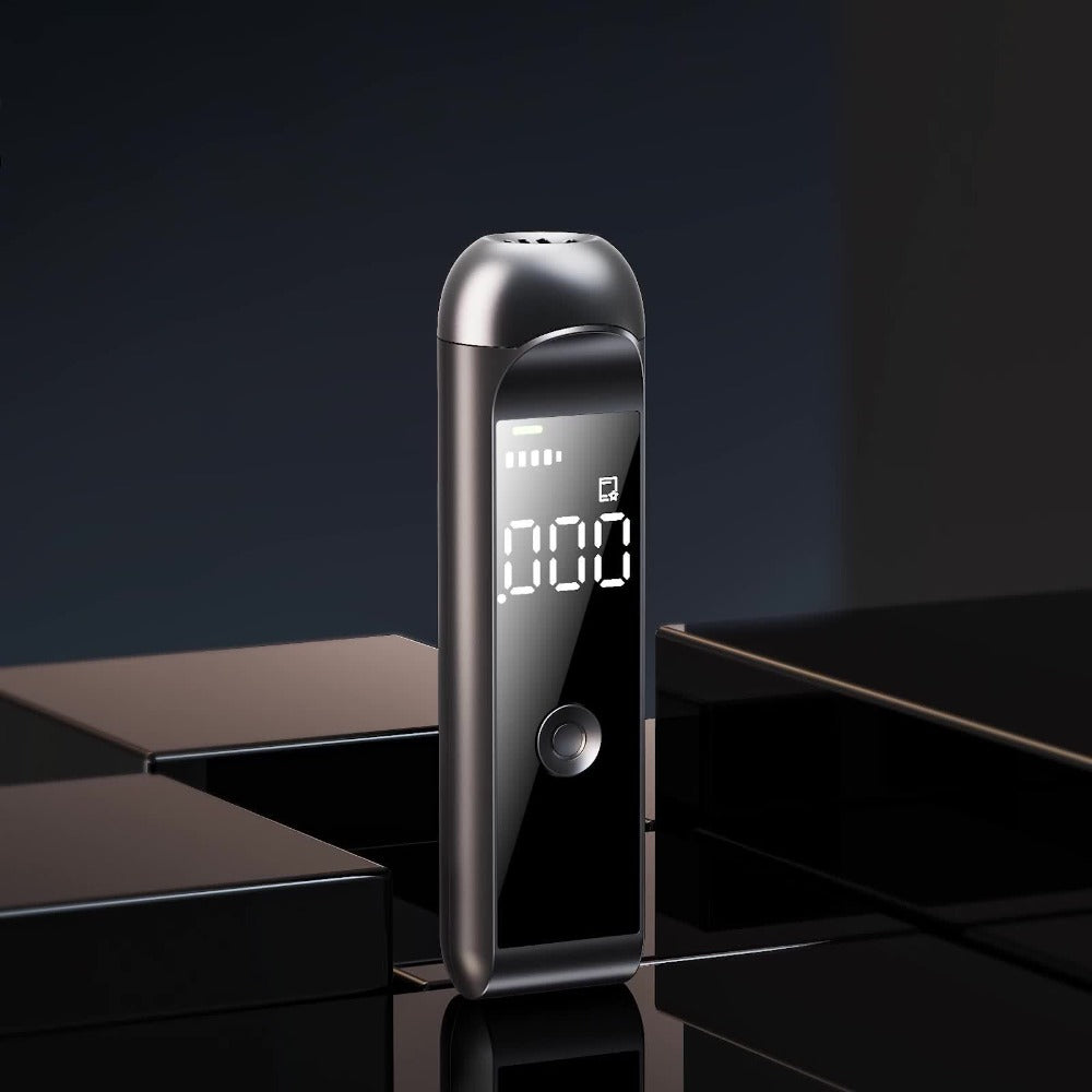 Rechargeable Breathalyzer Alcohol Tester ¨C Professional Digital Breath Alcohol Detector, Portable Personal Breathalyzer with LCD Display, Available in Green, Black & Pink