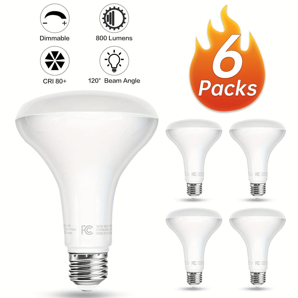 BR30 LED Flood Light Bulbs 12W 800 Lumens 5000K Daylight White Non-Dimmable ¨C 25000 Hour Lifespan E26 Base Recessed Lighting Bulbs for Indoor Ceiling Can Lights, 6 Pack 12 Pack 24 Pack