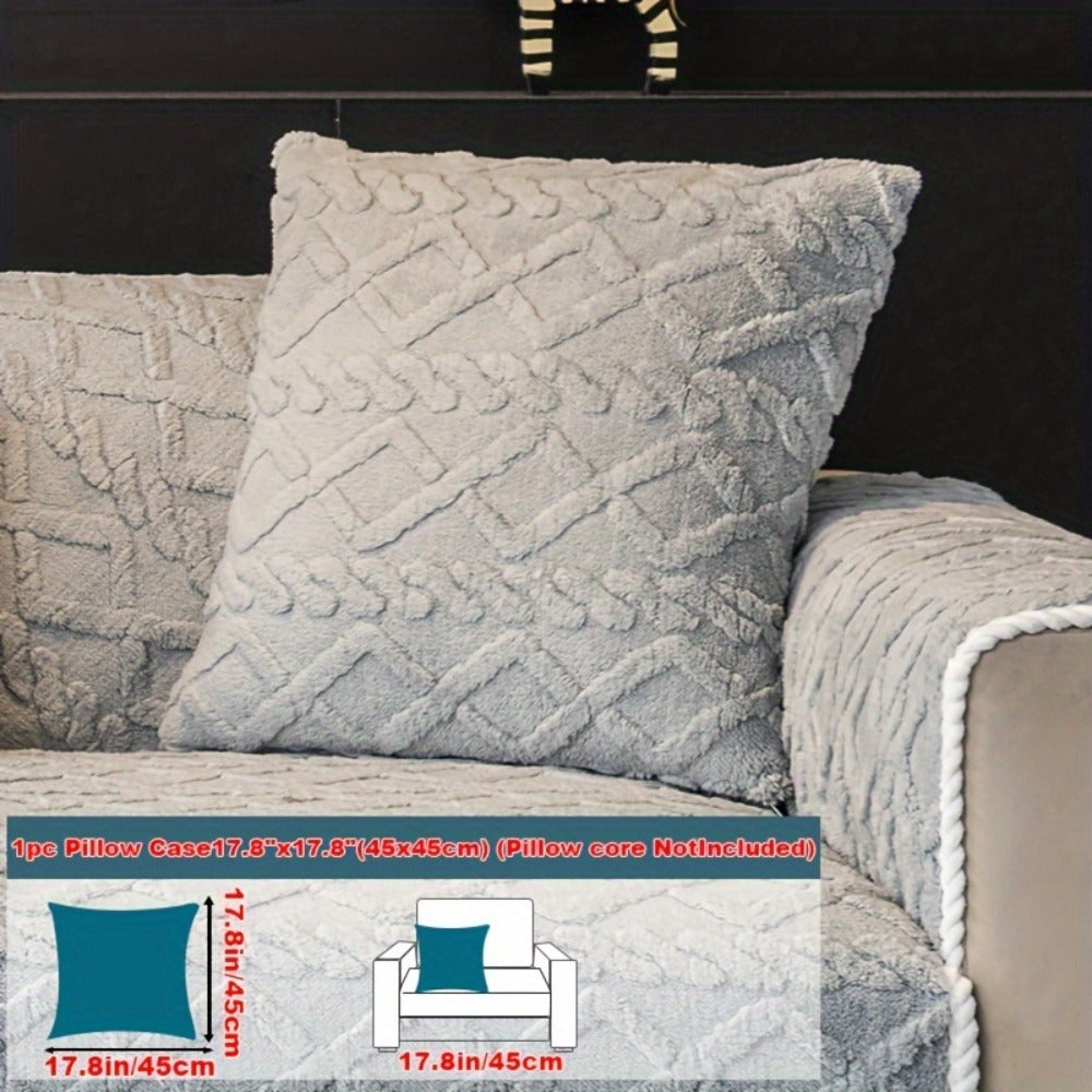 Plush Sofa Cover Couch Cover | Anti-Slip Pet Dog Friendly Velvet Sofa Mat, Single Two Three Four Seat, Backrest Armrest Pillow Cover, Living Room Bedroom Decor