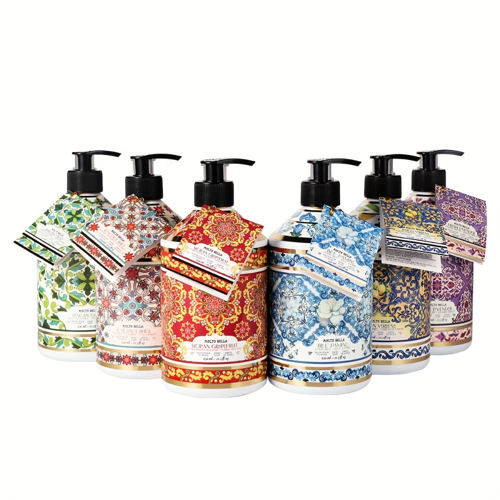 Liquid Hand Soap with Floral Press Bottle ¨C 21.3 fl oz, Moisturizing Scented Hand Wash in Lavender, Grapefruit, Jasmine, Coconut Shea & More