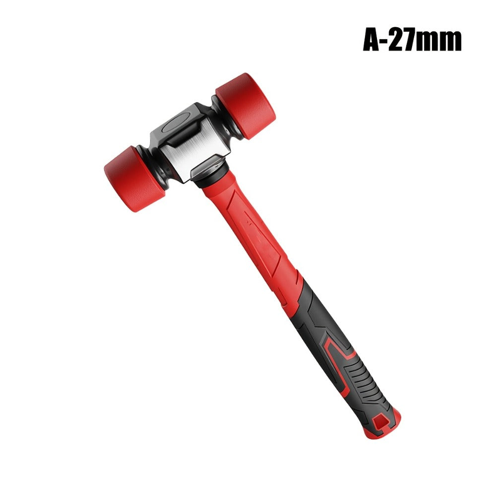Rubber Mallet Hammer Heavy Duty 27mm & 36mm, Dead Blow Installation Hammer for Flooring Tile Carpentry Renovation, Non-Marring Hand Tool for Wood & Laminate