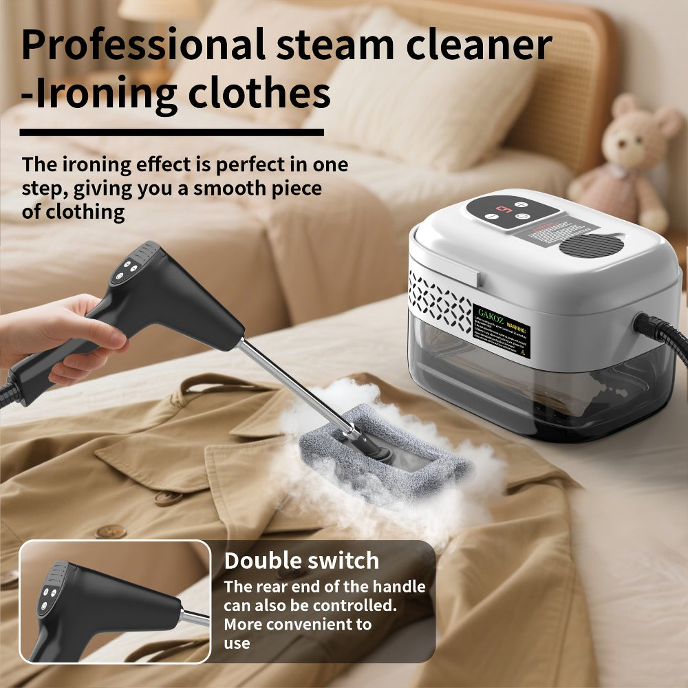 Handheld Steam Cleaner High Pressure High Temperature LCD Multi-Speed for Kitchen Grease Sofa Tile Grout Carpet Home Cleaning