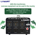 Heavy-Duty Voltage Converter Transformer 800W Continuous 5000W Peak - Step Up Step Down 110V to 220V, Aluminum Alloy Housing, Overload Indicator, Safety Protection, Black & White Options