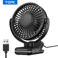 Clip on Fan USB Desk Fan, Brushless Motor Whisper Quiet Portable Mini Fan with Strong Clamp, USB Powered Personal Cooling Fan for Office Bedroom Dorm Stroller, 360¡ã Adjustable, Black Pink