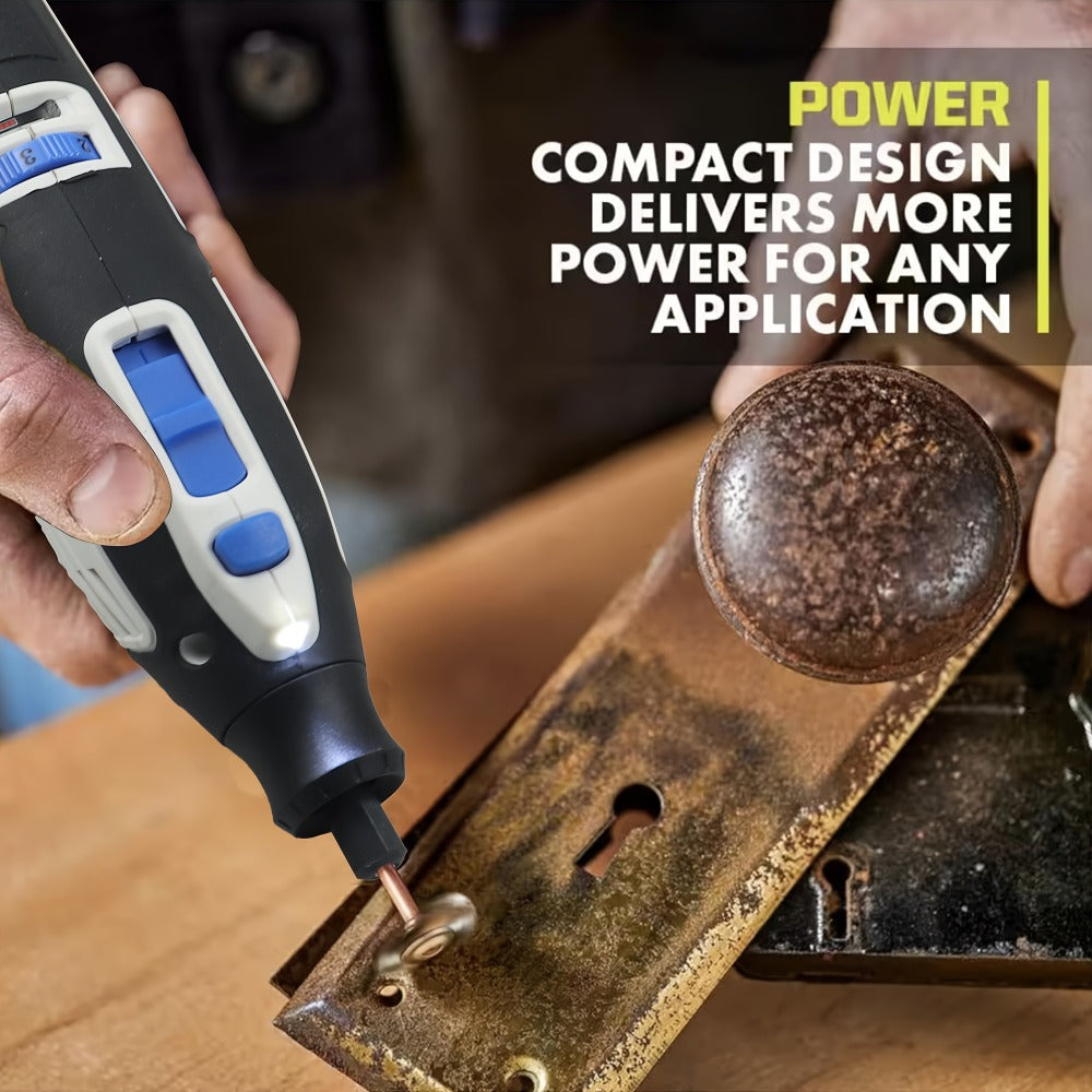 Cordless Rotary Tool Kit 12V with 48pcs Accessories, 6 Variable Speeds, 2.0Ah Rechargeable Battery for Sanding Polishing Carving Cutting Drilling Engraving Crafts DIY Projects