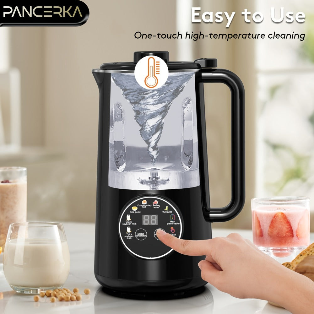 Soy Milk Maker Automatic Nut Milk Machine 27oz - One-Touch Operation, Multi-Functional for Almond, Oat, Soy, Coconut & Plant-Based Dairy-Free Beverages, Easy to Clean, High Capacity, Black