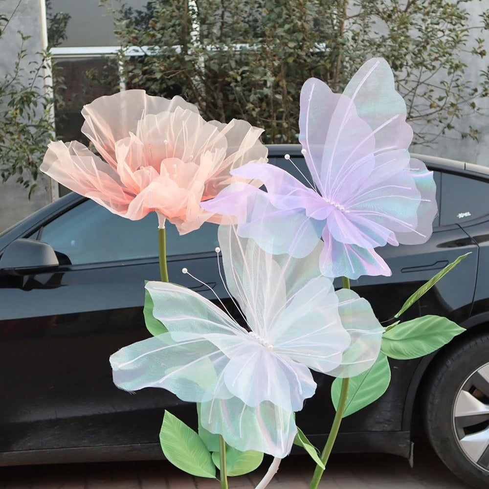 3D Butterfly Wall Decor Large 50cm Artificial Butterfly Decorations for Wedding Birthday Baby Shower Party Home Wall Decor 3 Pieces