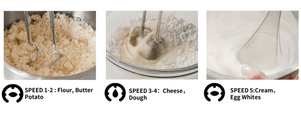 Hand Mixer Electric 400W with Storage Stand & 5-Speed Turbo Boost ¨C 5 Stainless Steel Attachments for Baking Cream Cake Dough Cookie