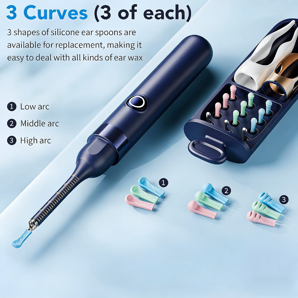 Earwax Removal Tool Set with Light & Camera ¨C Rechargeable Ear Cleaning Kit for iOS & Android, Ear Wax Remover with Otoscope