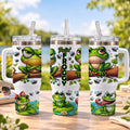 Frog Insulated Stainless Steel Water Bottle 16oz 40oz Cute Tumbler with Lid, Temperature Retention Travel Mug for Home Office Kitchen, Funny Gift for Women Men