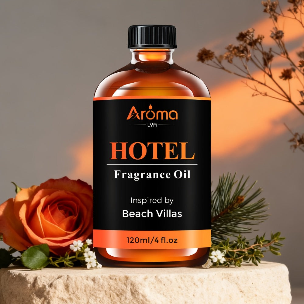 Hotel Fragrance Essential Oil 4oz/120ml ¨C Luxury Scent for Diffuser, Humidifier, Candles & Perfume | White Tea, CapriBreeze, MINE, Beach Villas, R-C Hotel