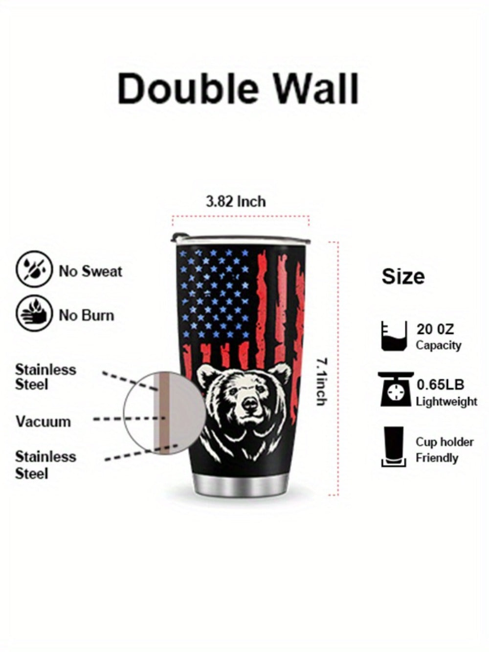 Hummingbird Flower Vacuum Insulated Travel Tumbler 20oz ¨C Gift for Mom Grandma Sister Daughter Birthday Valentine's Day