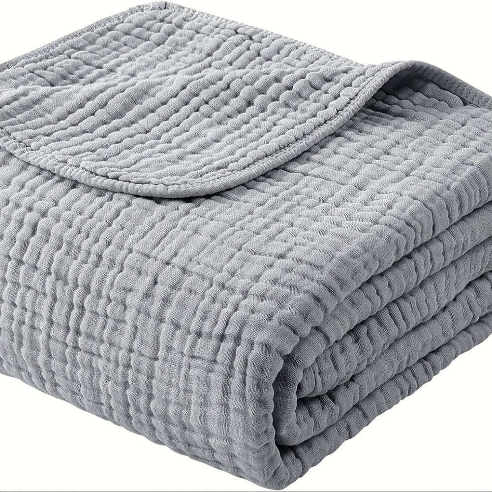 Morandi Cotton Muslin Blanket 6-Layer ¨C Soft Gauze Throw for Couch & Bed, Lightweight Breathable All Season, Machine Washable, 6 Colors