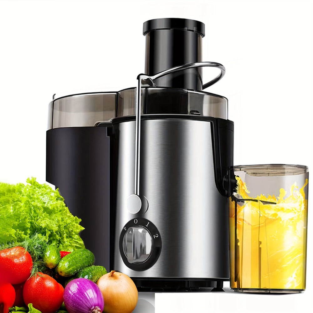 500W Juicer Machine with 3-Inch Wide Mouth Feed Chute - Centrifugal Juicer Extractor for Fruits & Vegetables, Stainless Steel, BPA-Free, Fast Juicing, Easy to Clean & Install, Black