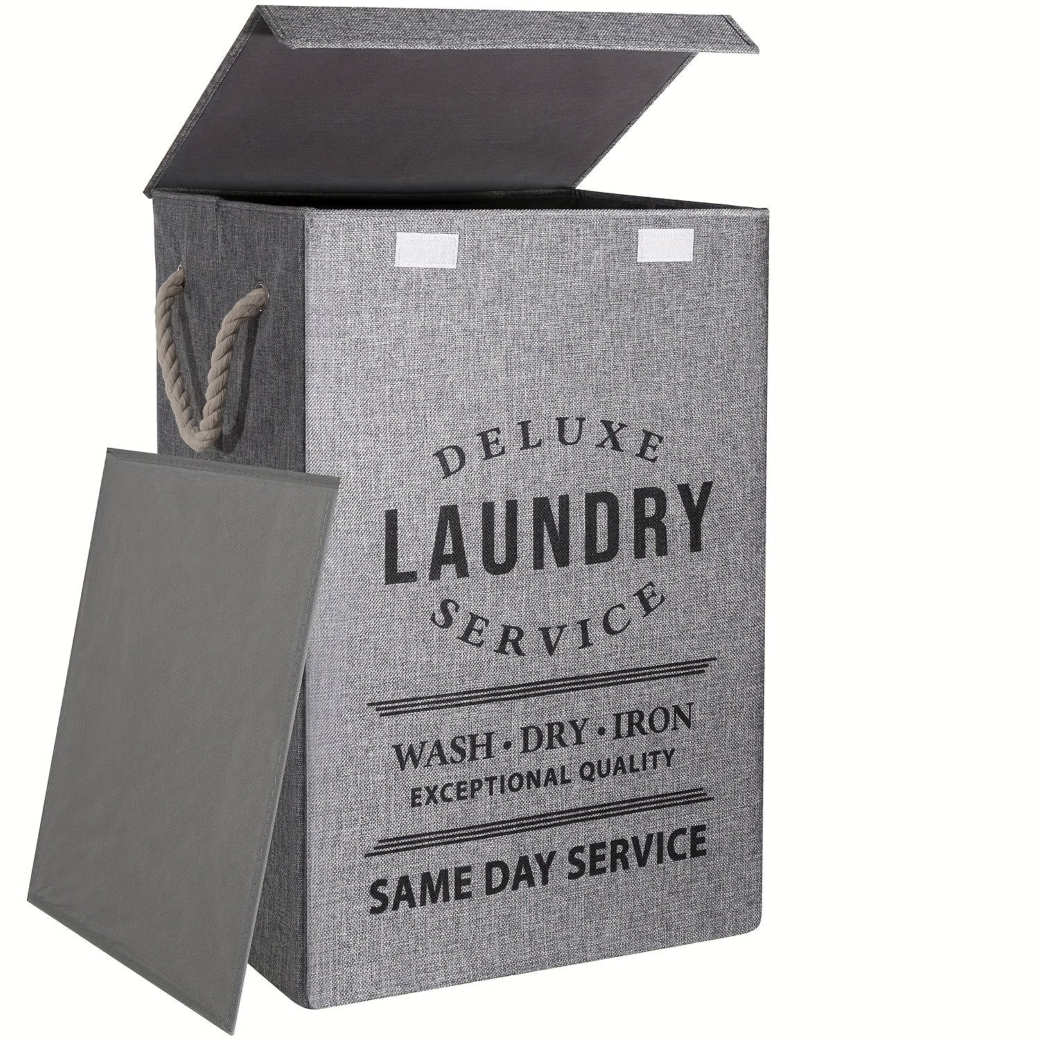 Collapsible Laundry Hamper with Lid ¨C 22.45 Gallon Large Foldable Laundry Basket Bin for Clothes, Bedroom Organizer & Toy Storage ¨C Black, Gray, 1-Pack & 3-Pack Options