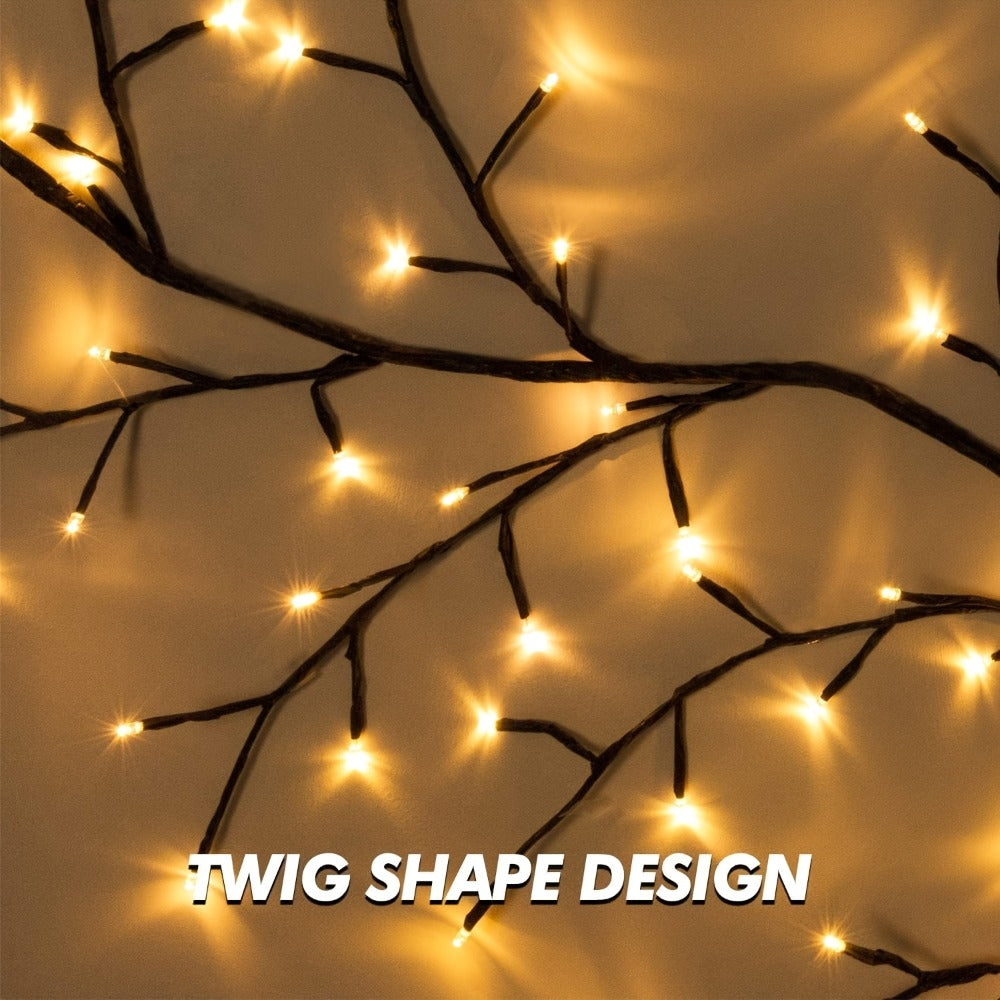 LED Vine Fairy Lights for Wall Decor ¨C 96 LEDs Enchanted Willow Branch Lights, 5.9Ft Warm White Artificial Plant String Lights for Bedroom, Living Room, Party & Christmas Decorations