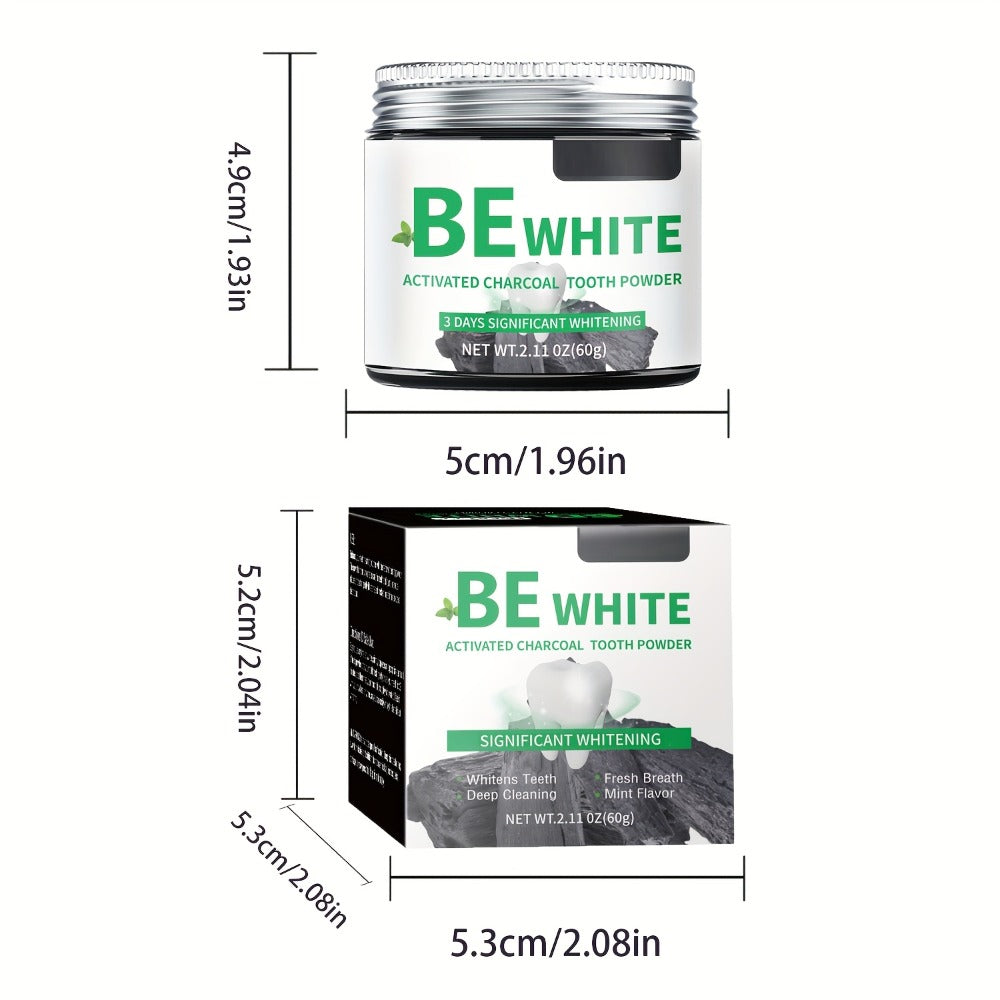 Bamboo Charcoal Tooth Powder 30g Whitening Teeth Powder with Mint Extract Stain Removal Fresh Breath Deep Cleansing Natural Activated Charcoal Toothpowder for Whiter Teeth Daily Oral Care