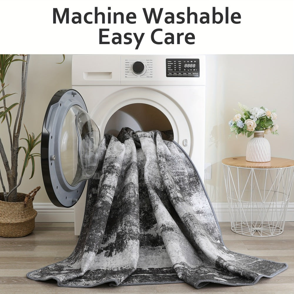 Area Rugs for Living Room Bedroom Machine Washable Non-Slip Backing Large Soft Floor Carpet Modern Abstract Design for Dining Room Home Decor