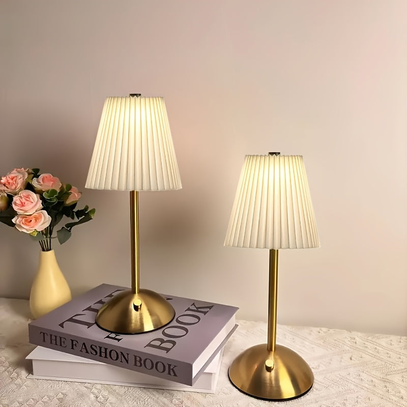 Cordless Rechargeable Table Lamp Vintage LED - 6 Styles USB Port 2200mAh Battery Touch Control Portable Bedside Desk Lamp for Bedroom Living Room Home Office