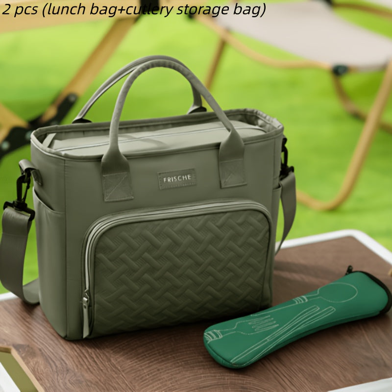 Insulated Lunch Bag Extra Large 11L Thermal Tote with Adjustable Shoulder Strap and Handle Hot Cold Food Carrier Beach Cooler Bag for Outdoor Picnic Work in Black Purple Green Grey
