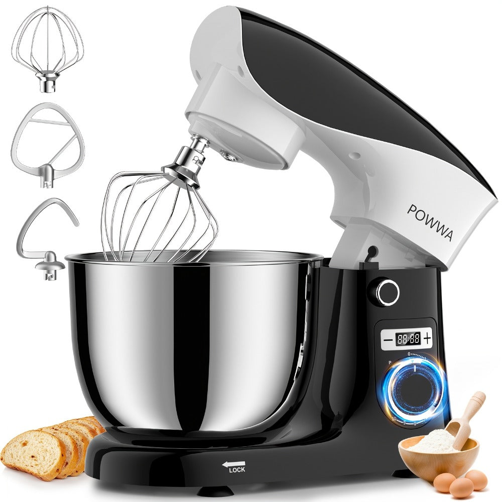 Stand Mixer 6.5 Qt Electric Kitchen Mixer 10-Speed Dough Mixer with Whisk Beater Dough Hook Dishwasher Safe Tilt-Head Food Mixer for Baking Bread Cake Cookie