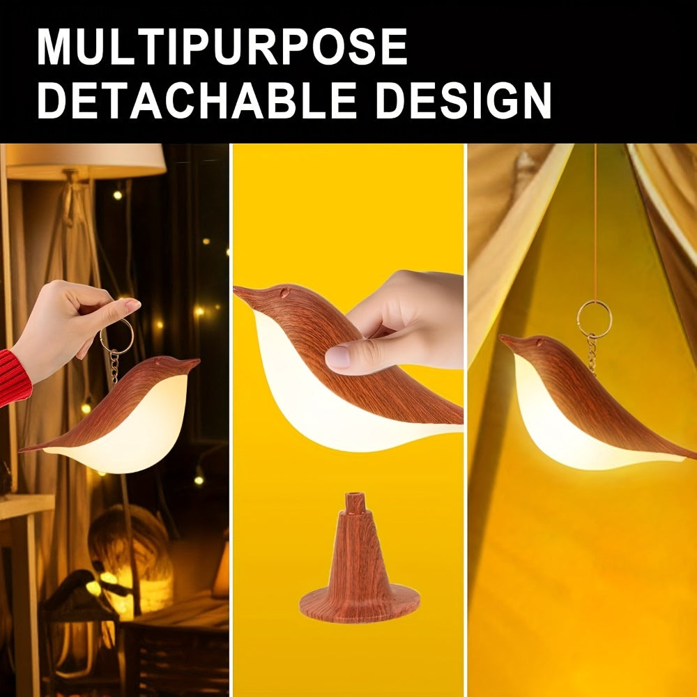 Magpie Bird Desk Lamp 2 Pack 16 Color Dimmable Cordless Night Light USB Charging Touch Control with Aromatherapy Diffuser Function for Bedroom Valentine Gift Festival Home Decor