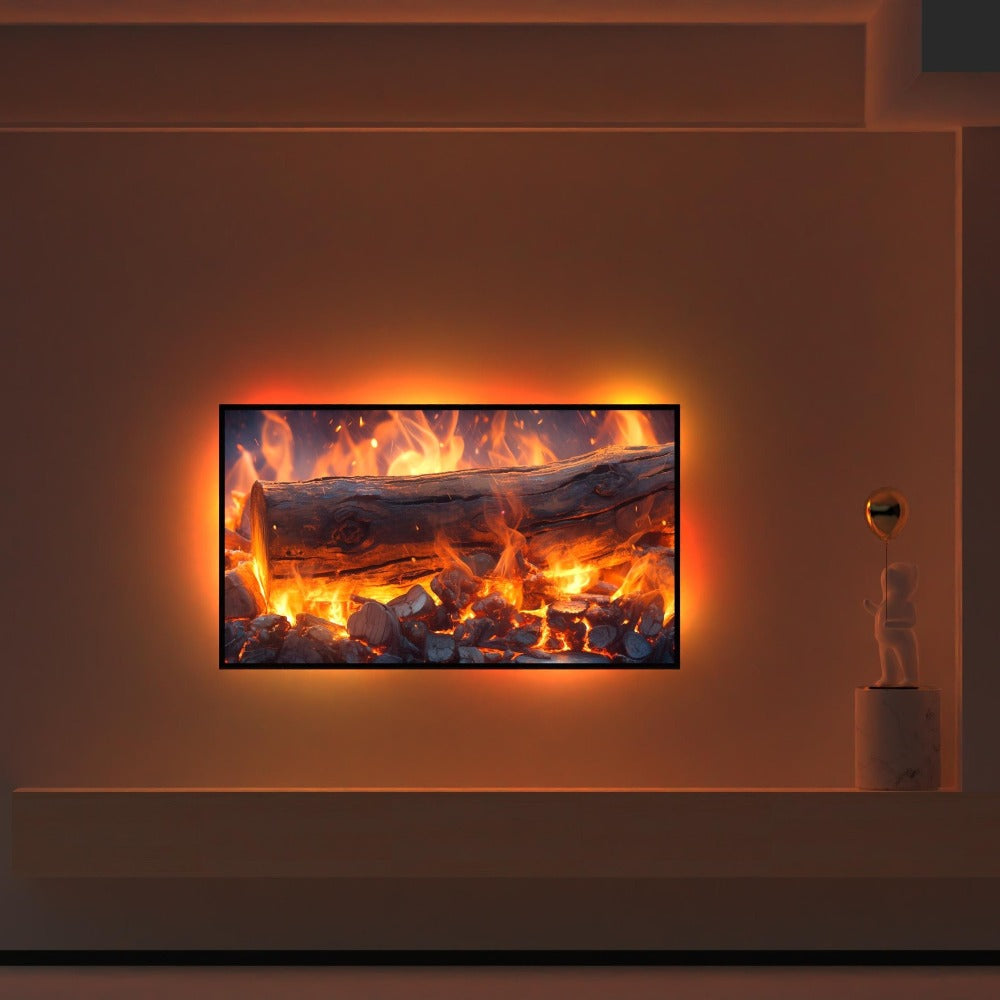 TV LED Backlight Screen Sync - App Controlled, Follows Audio Rhythm, Supports 4K30, 16.4ft for 32-80 Inch Indoor TV, Color Changes with Screen Content, Immersive Viewing Experience