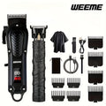 Men's Grooming Barber Haircut Set 2 & 3 Piece - Professional Hair Clipper USB Rechargeable T-Blade Trimmer Razor with 8 Limit Combs Complete Barbershop Kit for Men Boyfriend Father Birthday Gift Black
