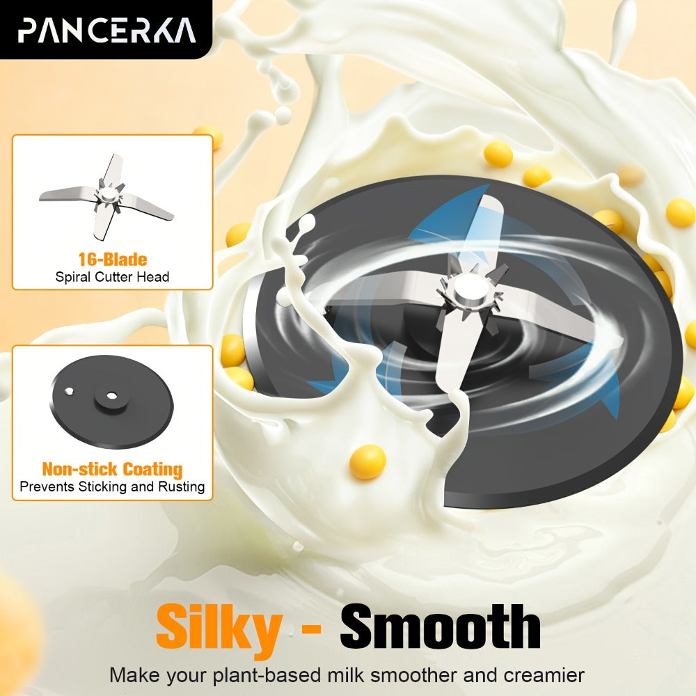 Nut Milk Maker Machine One-Touch Automatic - Multifunctional Plant-Based Milk Blender for Homemade Almond, Oat, Soy & Coconut Milk, High Capacity Countertop Blender for Dairy-Free Living