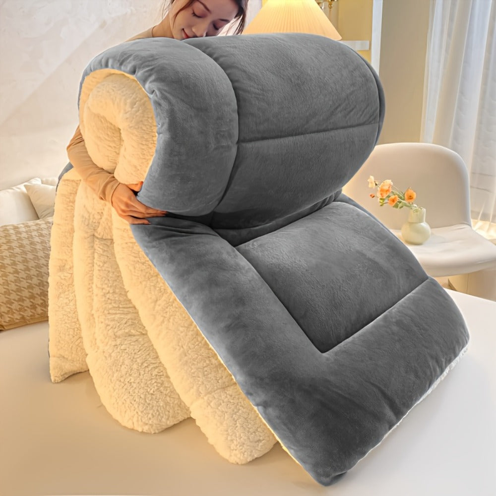 Moire Pattern Flannel Blanket ¨C 200-250gsm Thick Plush Reversible Throw for Sofa & Bed, Soft Cozy Microfiber, 5 Colors, 4 Sizes