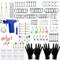 160pcs Body Piercing Kit with Piercing Gun ¨C Professional Jewelry Set for Ear, Nose, Lip & Belly with Stainless Steel & Acrylic Studs, Rings & DIY Piercing Tools