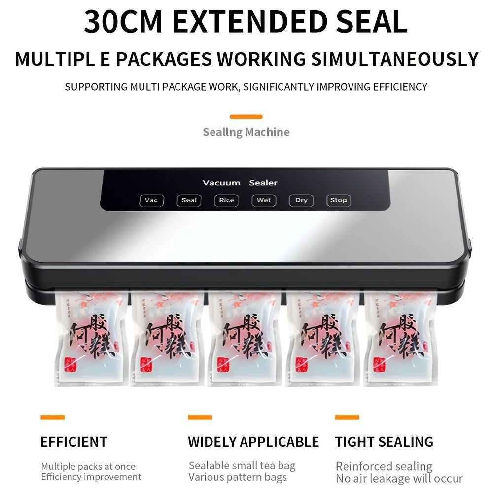 Vacuum Sealer Machine 65KPA ¨C 6-in-1 Automatic Food Sealer with 50 Bags, Dry Moist Modes, Sous Vide Compatible, Food Preservation System for Home Kitchen, Easy Clean