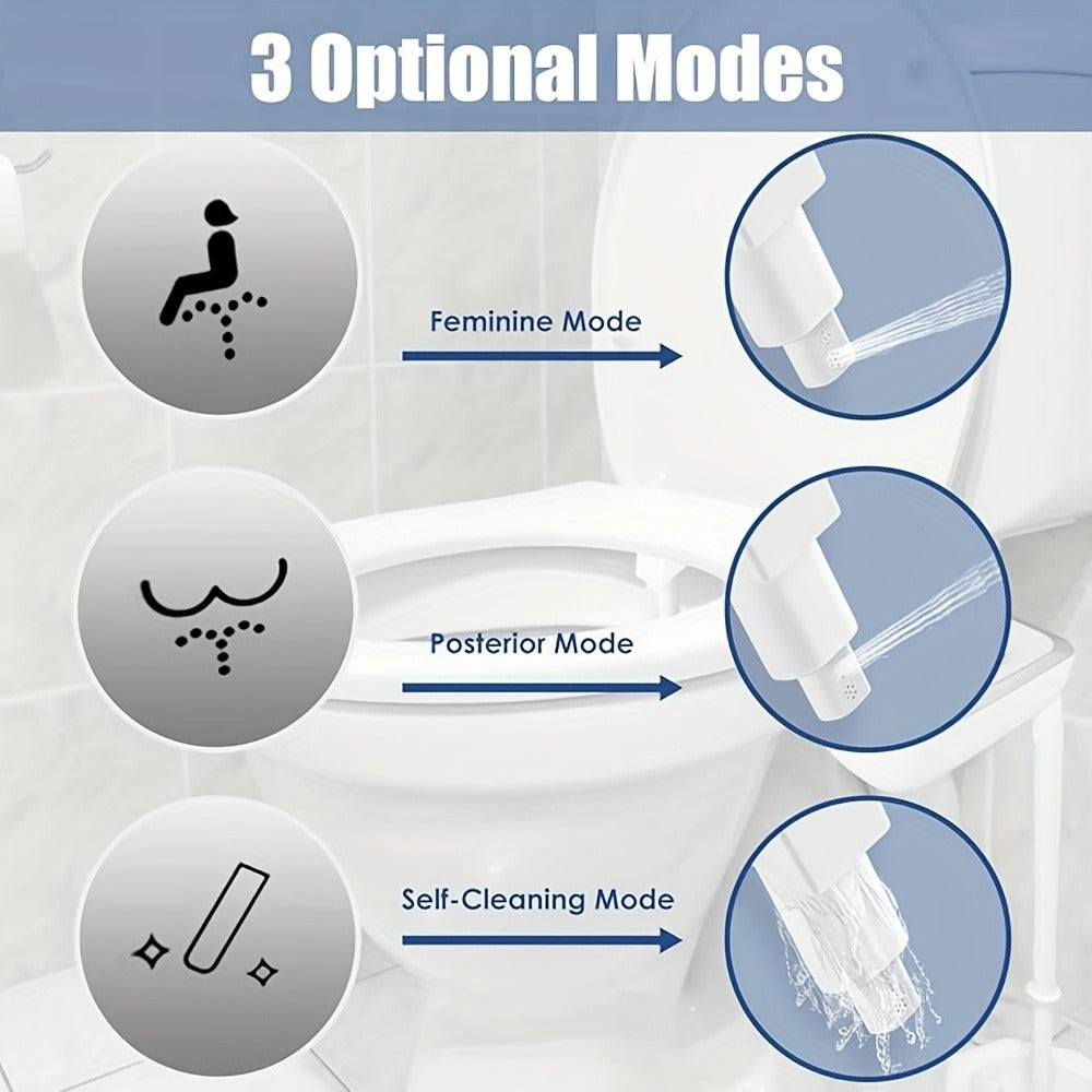 Bidet Attachment for Toilet Ultra-Slim ¨C Non-Electric Cold Water Sprayer, Retractable Self-Cleaning Nozzle, Adjustable Water Pressure, Easy Install Toilet Seat Bidet