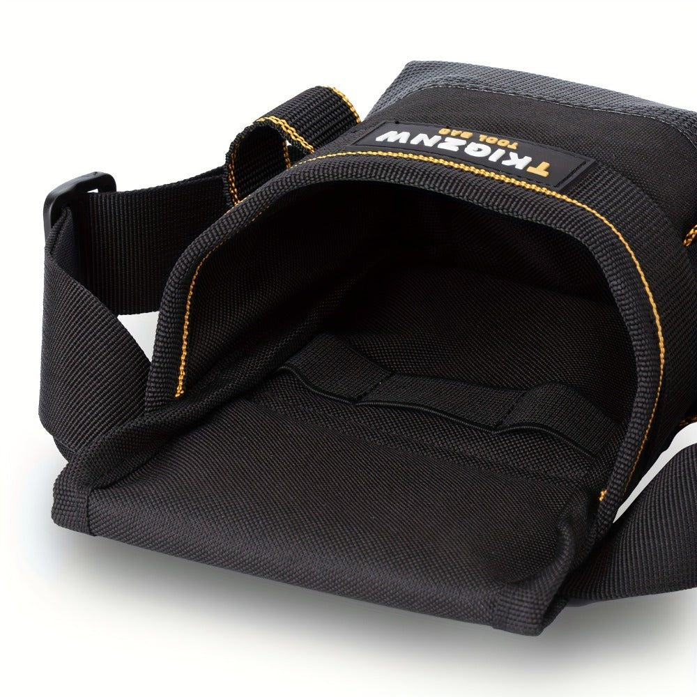 Tool Belt Pouch Heavy Duty Electrician | Adjustable Strap Multi-Compartment Organizer with Zipper | Professional Tool Bag for Plumbers Mechanics Electricians Equipment Storage