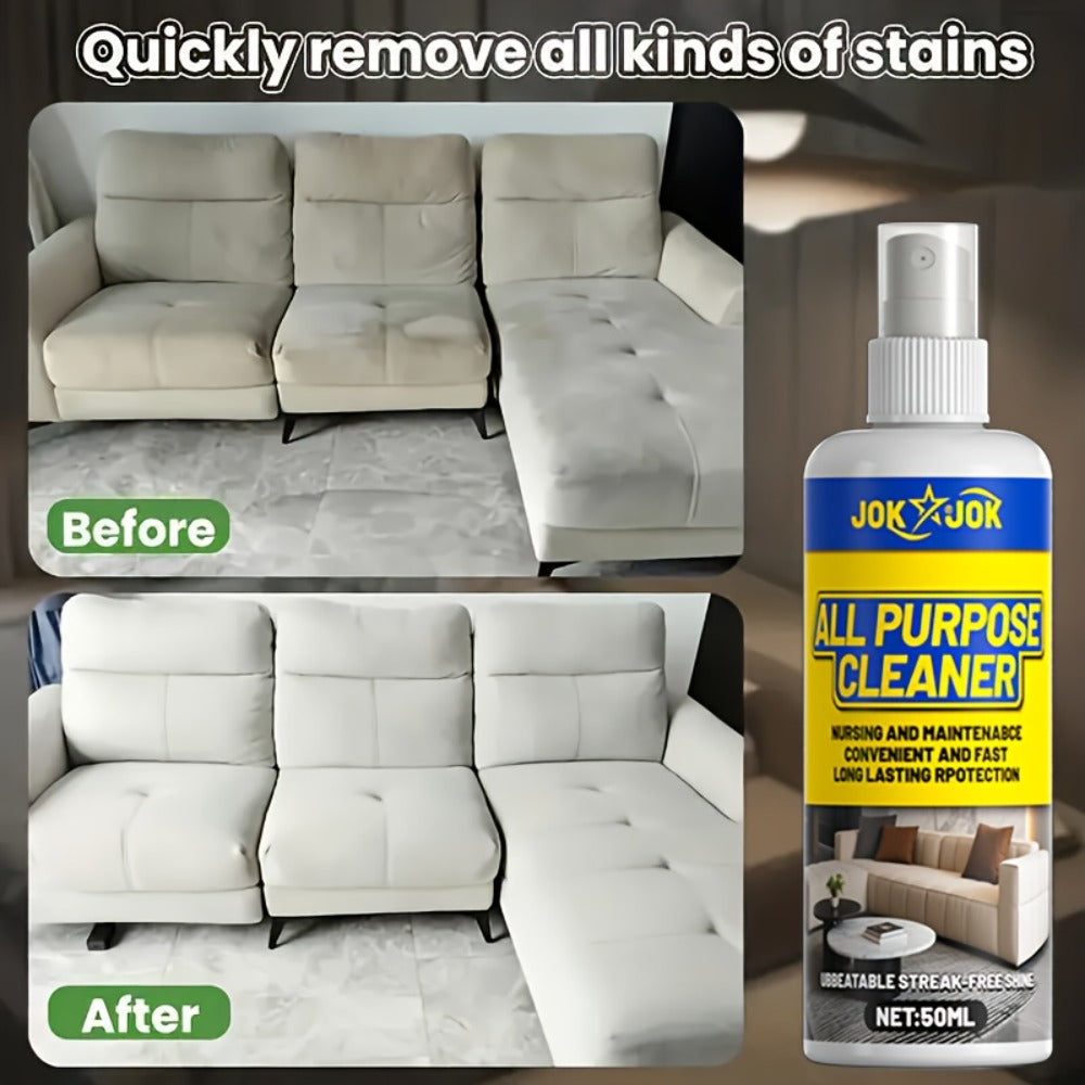 Dry Cleaning Spray for Sofa, Carpet & Leather ¨C Waterless Fabric Stain Remover Spray with Glycerin, Quick Upholstery Cleaner Safe for Indoor Furniture, Bedroom & Living Room Use