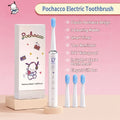 Sanrio Electric Toothbrush Hello Kitty & Pochacco - 4 Cleaning Modes, 4 Intensity Levels, 3 Replacement Brush Heads, 2-Minute Smart Timer, Cute Design Gift for Girls, Birthday, Graduation, Christmas